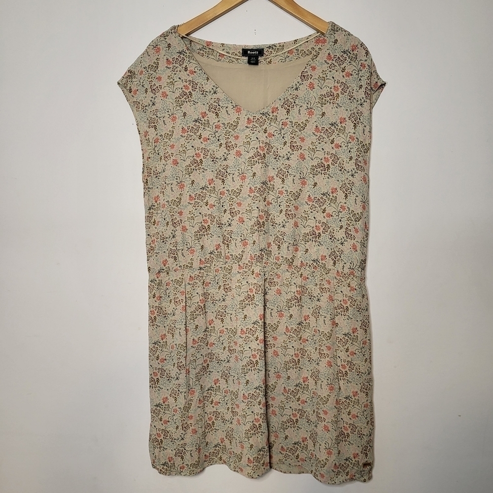 Roots Canada Floral Print Sun Dress Size Small